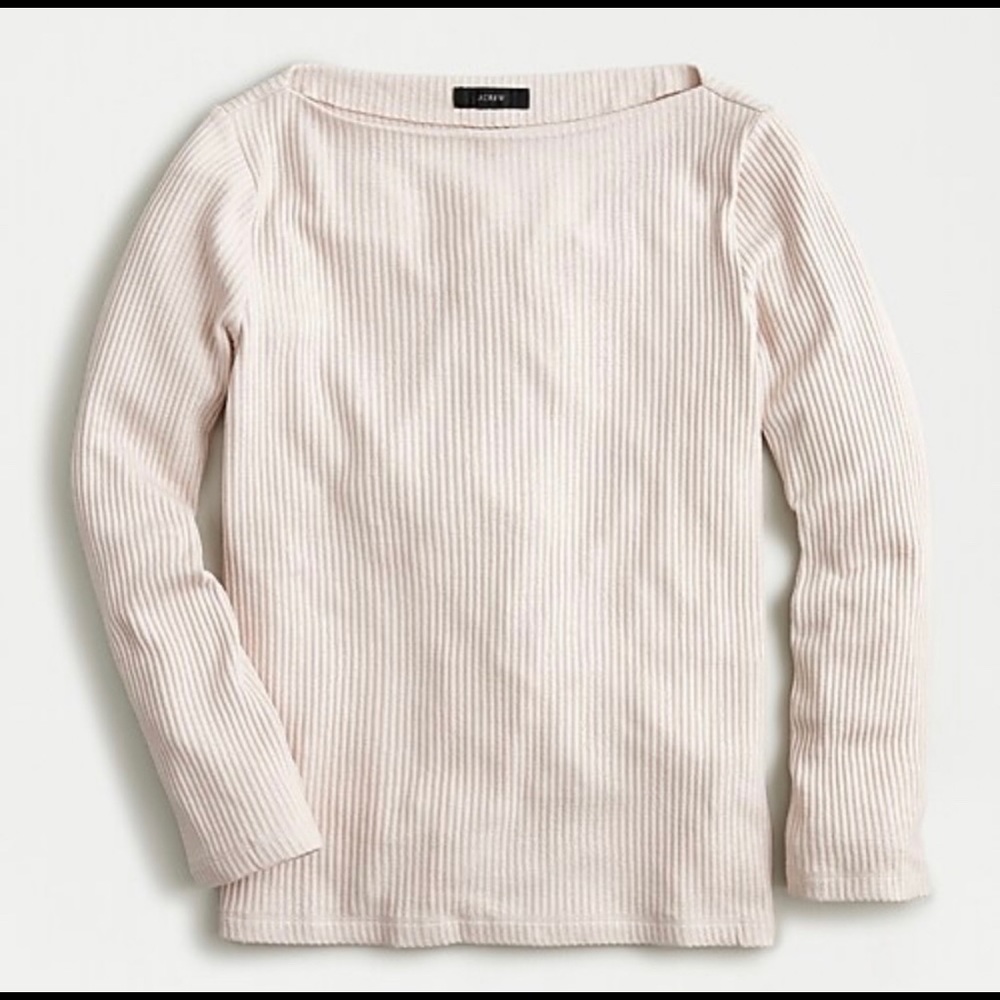 J.Crew Ribbed Bateau Neckline Top